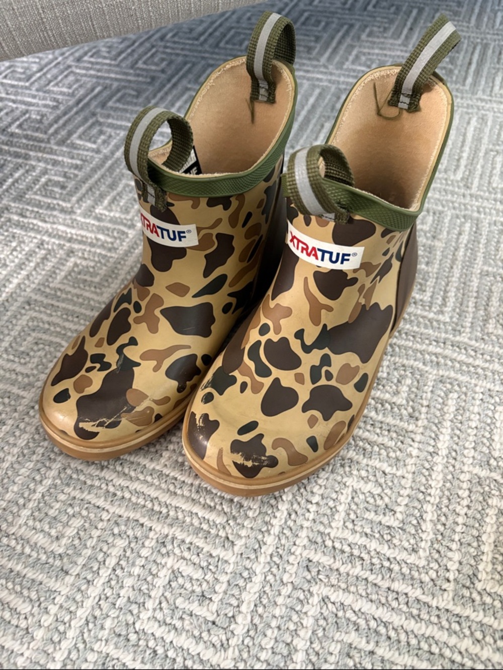 XTRATUF Kids' Camo Pull-On Rain & Snow Boots - Olive Camo